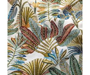 Tissu jacquard tissé teint polyester et coton 326 g/m² collection MAYORQUE blanc