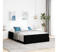 Tissu matelassé Moderne Rangement tiroirs 140x190 cm Noir
