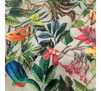 Tissu motif tropical BORA BORA outdoor synthétique lin
