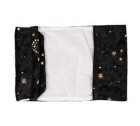 Tissu Noir Couverture de Livre Motif Étoilé, à Dorure à Chaud | Protection Vie Privée, Bords Préservés, Réutilisable, pour Carnet et Cahier, Usage Étudiants
