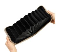 Tissu Noir Kaki - 20 x 13,5 x 5 cm 280 g Sac à aiguilles à tricoter vide | Étui de rangement avec fermeture éclair pour outils de au crochet | Sac de rangement de voyage pour aiguilles à