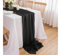 Tissu noir pour nappe Tissu décoratif noir 4 m x 70 cm