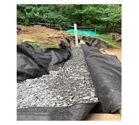 Tissu non tissé pour murs de soutènement et allées - Perméable à l'eau - 1 m x 35 m