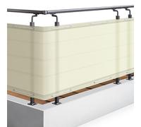 Tissu occultant pour balcon, écran de protection contre le vent avec des œillets