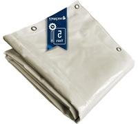 Tissu occultant pour brise-vue - Écran de protection contre le vent et pour l'intimité - Pour délimiter un espace extérieur - Résistant au vent et aux déchirures - 4 x 4 mètres - Blanc cassé