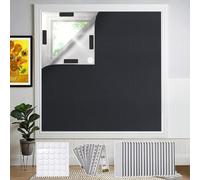 Tissu occultant - Rideaux occultants - Pièce sombre - Découpe sur mesure - 300 x 145 cm - Noir