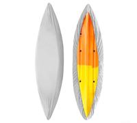 Tissu Oxford 210D pour kayak, imperméable, anti-poussière et résistant aux UV, pour le stockage extérieur de kayak, canoë et petits bateaux de pêche (5,1 à 5,5 m, argenté)