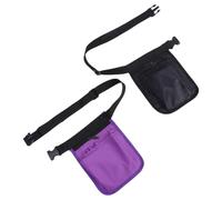 Tissu Oxford Pochette Utilitaire Compacte 2 Pièces, de Ceinture | Compartiments Frontaux, Bandes Élastiques et Fermeture Éclair Main, Réglage Ceinture, pour Pièces et Outils