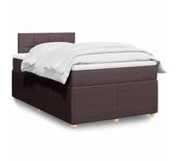 Tissu polyester doux Matelas ressorts ensachés Lit sommier Brun 120x190cm