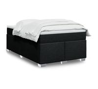 Tissu polyester matelas à ressorts ensachés sommier intégré 120x190 cm Noir | Sommier à lattes lit avec matelas noir 120x190 cm tissu ressorts ensachés surmatelas mousse confortable