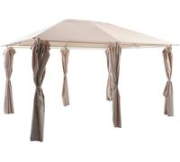 Tissu pour pergola, couleur beige lin, style Santorin - Hespéride