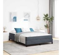 Tissu rembourré Moderne lit à Ressorts Matelas Gris 160 x 200 cm | Lit à Ressorts avec Matelas Gris Foncé 160x200 cm Tissu Durable Design Moderne Chambre et Invités Confort Fermeté Moyenne