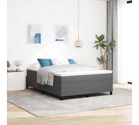 Tissu Respirant Design épuré Moderne Gris Clair 140x200 cm | Cadre de lit plateforme Gris clair 140x200 cm tissu avec lattes renforcées et pieds en métal, lit double moderne sans
