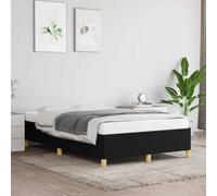 tissu respirant durable soutien stable chambre à coucher noir 120x190 cm | Cadre de lit sans matelas noir 120x190 cm tissu literie sommier renforce structure robuste chambre adulte