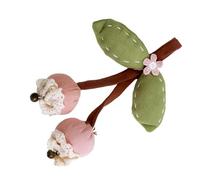Tissu sur le thème de la nature, cerises, aubépine, accessoire artisanal pour tenues élégantes au quotidien, One Size, Comme décrit
