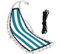 Tissu Textilène Résistant 64x197cm pour Chaise Suspendue(Peacock Striped) | Design rayé , tissu respirant, pour idéal jardin patio, dimensions précises 64x197cm, look élégant