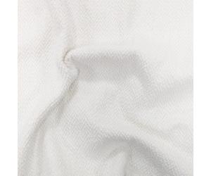 Tissu uni jacquard polyester BOUCLETTE 540 g/m² gris écru