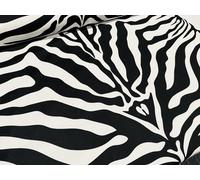 Tissu XL imprimé zèbre à rayures animales en coton pour rideaux d'ameublement, décoration d'intérieur, 140 cm de large, vendu au mètre, noir et blanc