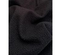 Tissus et Nappes Westeel - Tissu Lainage Bouclette Uni Noir - par 50cm - Largeur 160cm 350g/m2 Tissu Pour Manteaux Plaids Jetées de Lit