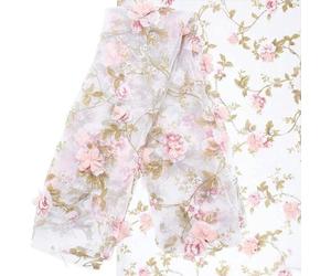 Tissus floraux soyeux - Mousseline rose - Motifs floraux sélectionnés - Embellissement de vêtements - De bonne qualité - Largeur : 140 cm - Nuances de rose