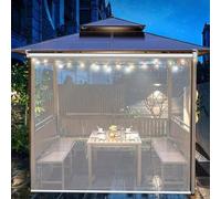 Tissus Store à enroulement extérieur for pergola d'arrière-cour, stores à enroulement imperméables en plastique PVC transparent avec raccords, 60 cm/80 cm/100 cm de large(100cmx220cm(39.3"x86.6"))