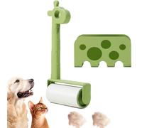Tisujune Rouleau Adhésif Pour Poils D'animaux Extra Collant | Rouleau à Poils d'Animaux | Brosse Réutilisable Portable Forme Girafe pour Chats Chiens Tapis Voyage