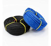 Titan Corde Polypropylène | Corde Haute Résistance | Disponible en Noir ou Bleu - Plusieurs Tailles (25 m - 220 m) | Outillage de Jardin | Levage | Provence Outillage (16 mm - 25 m, Bleu)