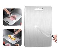 Titanium Cutting Board Acier Inoxydable 304 Planche a Decouper en Titane Planche de à Decouper Inox Antibactérienne Plaque Inox