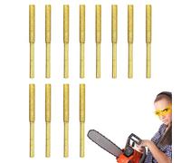 Titanium Plated Chainsaw Sharpener Bits - 4mm 4.8mm 5.5mm Burr Stone File, 12x High Hardness Sharpening Kit | Grinder Drill Bit Electric Chain Saw | Professional Chain Maintenance, Wood Cutting Tool