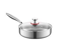 Titanium Poêle Antiadhésive Batterie de Cuisine | Poêle à frire domestique pour débutants Familles occupées Appartement Camping Oeufs Crêpes Viande