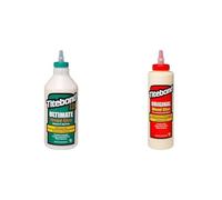 Titebond Ultimate 141/5 Colle à bois (943 ml) pour l'intérieur et l'extérieur, résistance maximale, haute maniabilité, étanche, 1 pièce, ZL-141/5 & Colle à bois originale 473 ml