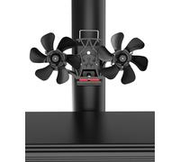 TITECK Ventilateur de poêle magnétique, ventilateur de cheminée sans électricité, ventilateur silencieux pour poêle à bois/cheminée/four/bois，à double tête