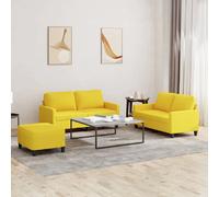 Salon de jardin modulable bois jaune 3 pieces
