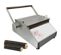 Tiuheyo à sushis carrée en acier inoxydable, appareil manuel faire ses propres sushis, dimensions des rouleaux : 25 x 3,5 cm, haute efficacité un usage domestique