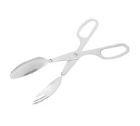 Tiuimk Pince à salade en acier inoxydable - Combinaison de fourchette et cuillère durable avec poignées de style ciseaux - Idéal pour servir la salade, la viande, le fromage, les fruits de mer - 26,7