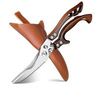 TIVOLI Ciseaux à volaille inox dentelés | Lames dentelées, prise ergonomique pour préparer volaille et viande en cuisine.