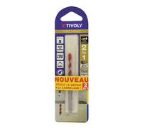 Tivoly 1 Foret Béton-Carrelage 2 en 1 Technic, Rouge, Ø 5 mm