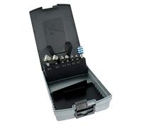 Tivoly 10332370001 Coffret 6 Fraises a Noyer Avec Porte-embout Queue Hexa 6,35mm, Contient Ø6,3/8,3/10,4/12,4/16,5/20,5mm + 1 Porte-embouts
