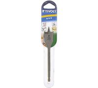 Tivoly Mèche bois plate Ø 26 mm Queue hexagonale 6,35 mm Corps renforcé Double brise-copeaux