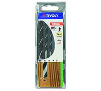 Tivoly Coffret de 5 forets bois 3 pointes queue hexagonale 6,35 mm Ø 3 à 8 mm