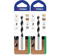 TIVOLY 10863820700 - Broca madera 3 puntas EXTRA de 7 mm largo 109 mm profundidad de corte 69 mm con mango cilíndrico (Envase de 6 pz.) (Lot de 2)