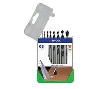 Coffret de 8 forets bois gradués - 3 pointes - Ø 2 à 10 mm TIVOLY