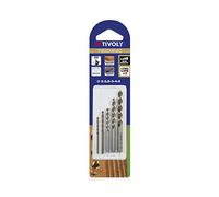 Tivoly 10864070003 Lot de Forets Bois Technic Gradués, Gris, Bronze, Set de 5 Pièces