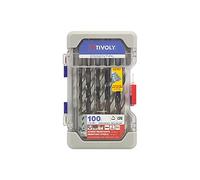 Coffret 100 pièces TIVOLY - 100 forets métaux HSS taillés meulés pointe en croix Ø 1 à 13mm - 11452070003