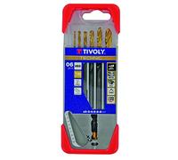 Tivoly 6 forets métaux HSS STEAM revêtus TiN taillés meulés pointe en croix queue à 3 méplats Ø 2 à 8mm