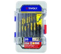 TIVOLY 11453170007- Coffret RANGER de 26 Forets Métaux Technic HSS Steam Tin contenant Ø 2-2,5-3(x2)-3,2-3,5-4(x2)-4,2-4,5-5(x2)-5,5-6-6,5-6,8-7-7,5-8-8,5-9-10-11-12-13 mm +1 Fraise à noyer HSS 90°