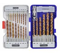 Tivoly Coffret 25 forets métaux FURIUS HSS FUSIO pointe en croix Ø 2-13 mm + fraise à noyer Ø 15 mm