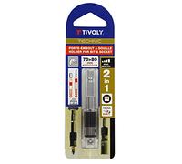 Tivoly 11501320020 - Porte Embout & Douille 2 en 1 - Insert pour Embouts Hexa 6,35 mm + Insert pour Douille Carré ¼ - Changement Rapide d'Outil