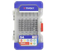 Tivoly 11501570040 Coffret d'Embouts de Vissage , Gris, 25/50mm, Set de 54 Pièces