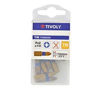 Embout de vissage Tivoly Extra dur torsion Pozidriv 25mm N2 x10